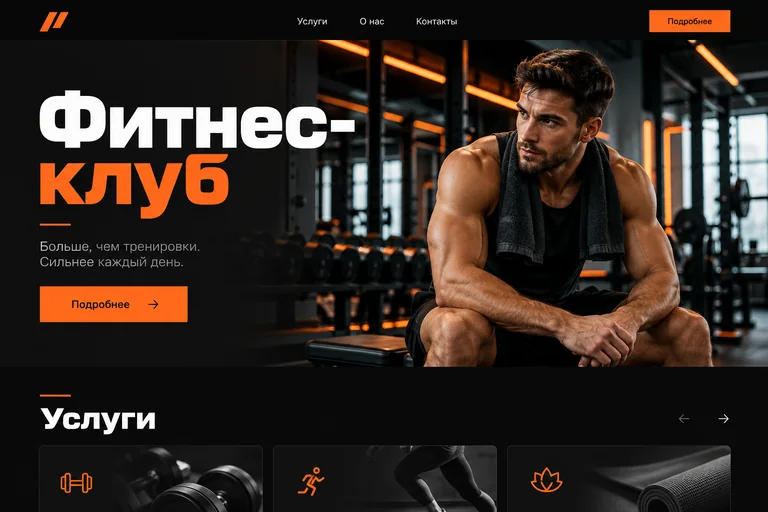 Демонстрационный сайт: Фитнес-клуб