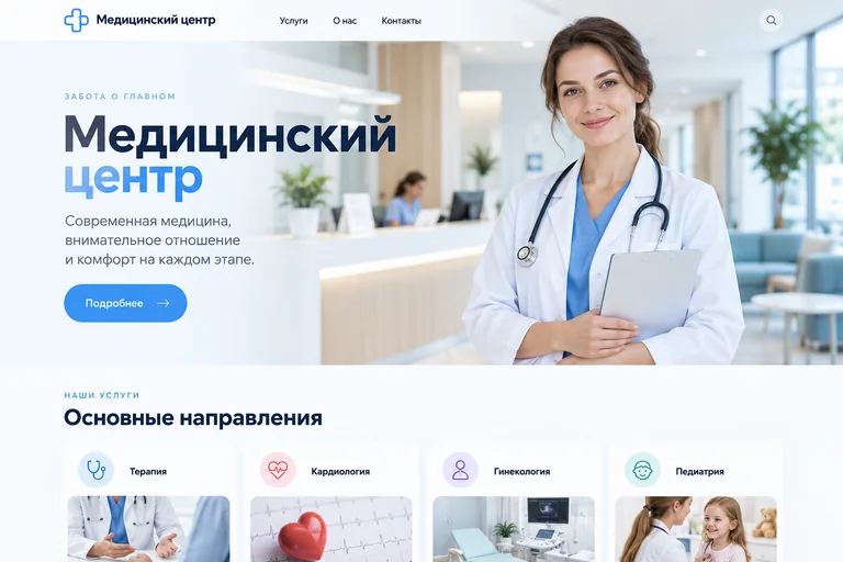 Демонстрационный сайт: Медицинский центр
