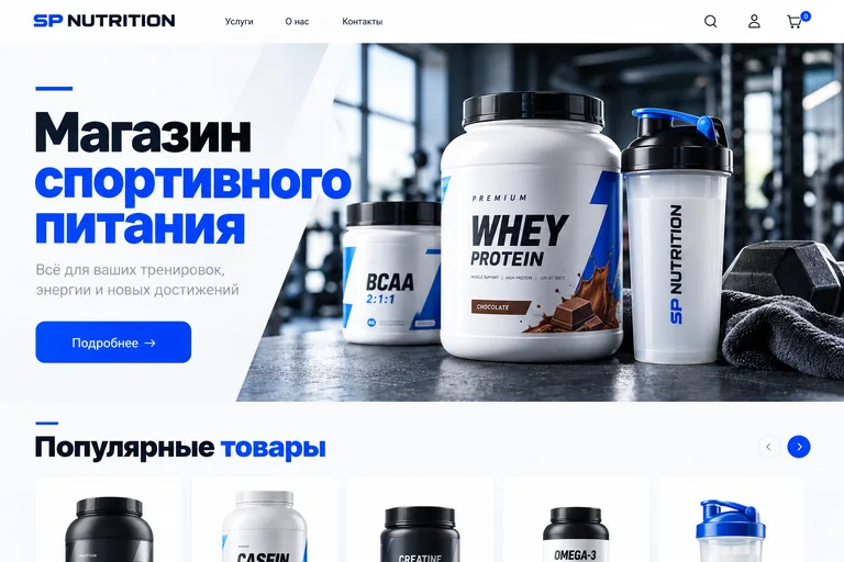 Демонстрационный сайт: Магазин спортивного питания